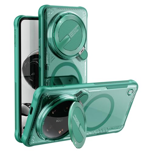 Image of Nillkin Case for Xiaomi Mi 14 Ultra (6.73 inch Inch) Iceblade Prop Case with Mag Safe Magnetic Features Corner Air Bags + Aluminium Camera Protect Stand Scratch & dust Proof Green Color