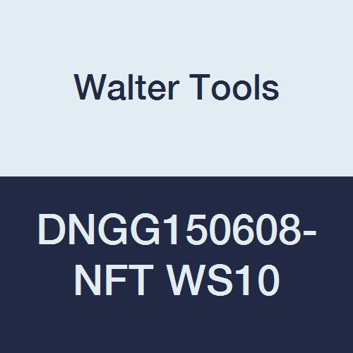 DNGG150608-NFT WS10 Carbide Tiger-Tec Negative Indexable Turning Insert, 1/32" Corner Radius, 1/2" IC, 1/4" Thick, 0.012" - 0.079" Depth of Cut (Pack of 10)
