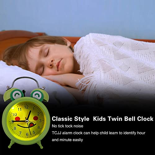 Qearfun Frog Alarm Clock For Girls, Kids Pink Kawaii Twin Bell Alarm Clock For Bedroom Decoration, Frog Gifts Wind Up Loud Analog Alarm Clock For Heavy Sleepers Toddlers(Green) #TOP5