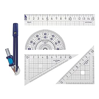 Kutsuwa AP04A Ruler Set with Compass : Amazon.ca: Office Products