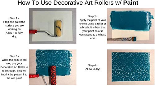 Jagged Lines Pattern - Decorative Art Roller - 7" Texture Roller #TOP7