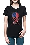 Impreso en la Europe Americano Hecho Ideas - Gratis Pensamiento Mujer Camiseta tee Negro Women\'s Black T-Shirt