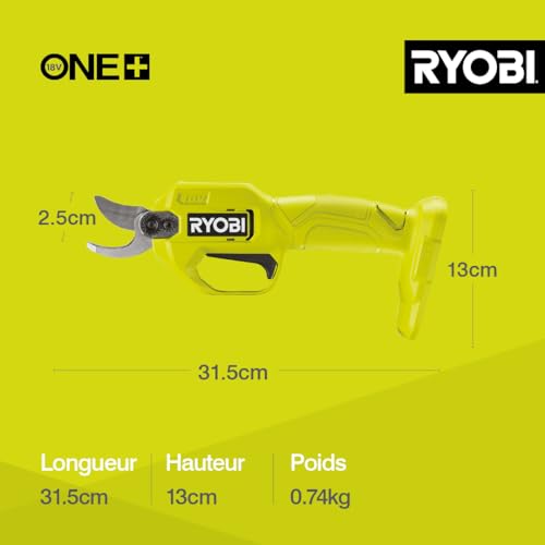 Ryobi RY18SCA-0 Sécateur sans fil 18 V ONE+ (outil nu)
