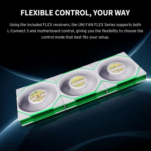 Image of Lian Li UNI Fan TL LCD Flex 120 ARGB PWM Fan, (NOT Reverse) White