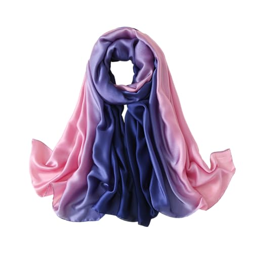 Image of MALINA Women's Polyester Silk Satin Stole Scarf - Soft Lightweight Fashion Wrap, Elegant Floral & Gradient Design, summer stole,Scarf For Women,Premium Stole,Large Size 180x90 cm'
