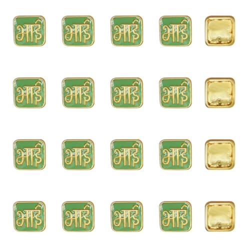Image of Satra Tarders Meenakari Kundan Beads for DIY Jewellery Making Rakhi Making | Size : 12mm | Qty : 6pcs | Green