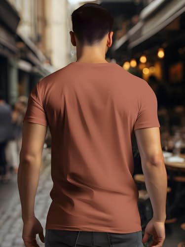Image of BULLMER Trendy Printed Cotton Blend Crew Neck /Round Neck Half Sleeve Tshirt for Men- Pack of 2
