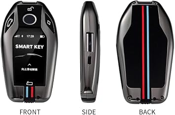 KUNIO Key Case Suitable for BMW Display Key 8 Series 840i 840d M850i xDrive M8 G14 G15 G16 2018-2025 Car Key Case Metal Key Fob 3 Buttons Key Fob Black