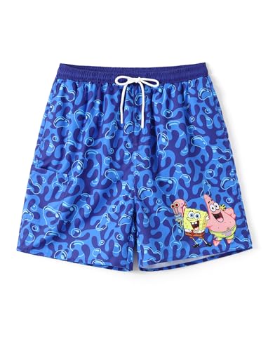 Image of SPONGEBOB SQUAREPANTS Family Matching Swimwear Set, UPF 50+ Quick-Dry Beachwear for Girls,Boys,Women & Men, Multicolor