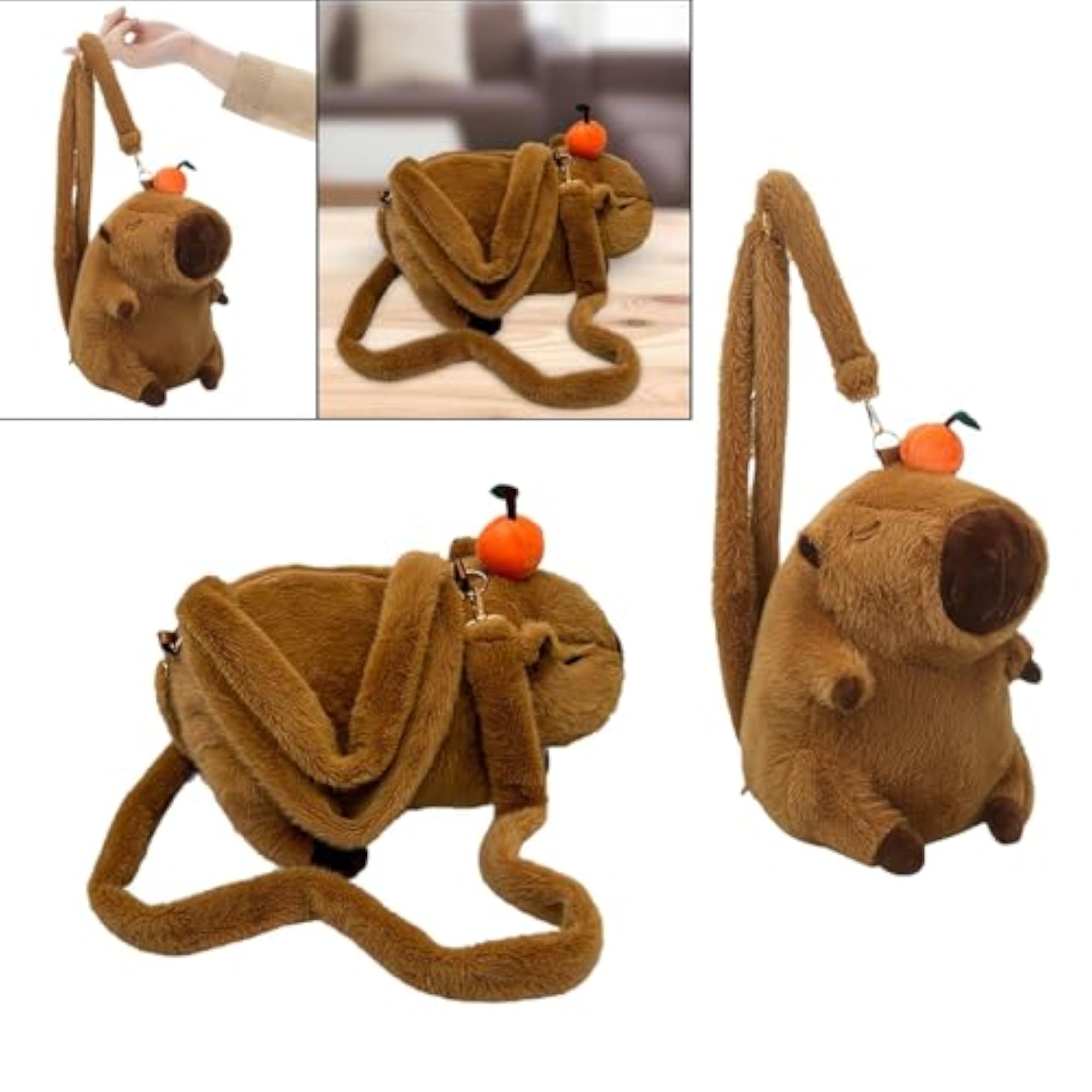 2xPlush Capybara Backpack Gift Lightweight Daypack