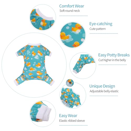 Image of CuteBone Small Dog Pajamas Shirt Stretchy Summer Puppy Pjs Soft Cat Onesies Pet Clothes for Daily Wear DA26M