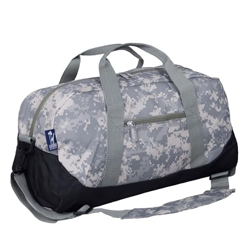 Image of Wildkin Kids Overnighter Duffel Bag - Carry-On Size, Ideal for School & Sleepovers - Digital Camo