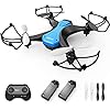 tech rc Mini Drone Fácil de Volar con Dos Baterías Función de Despegue/Aterrizaje de un Botón, Modo sin Cabeza Protectores 3D Flip 360 ° Buen regalo para Niños y Principiantes