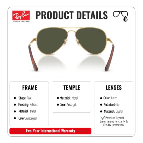 Image of Ray-Ban RB3925 AVIATOR MAX Pilot Sunglasses with Official Eyewear Kit
