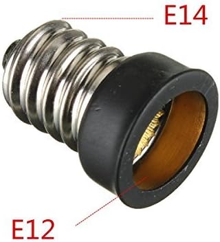 E14 to E12 Adapter Converter, European Screw (E14) to Candelabra Screw (E12) Socket Reducer