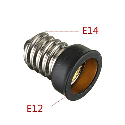 (Pack Of 2) E14 To E12 Adapter Converter, Small Edison Screw European Base (E14) To Candelabra Screw (E12) Socket Reducer #TOP3