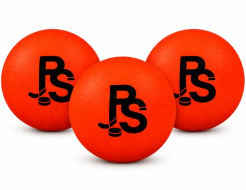 Premier Sports 3-Pack All-Weather Street Hockey Balls Durable Low-Bounce High-Visibility Balls Premier Regulation Size