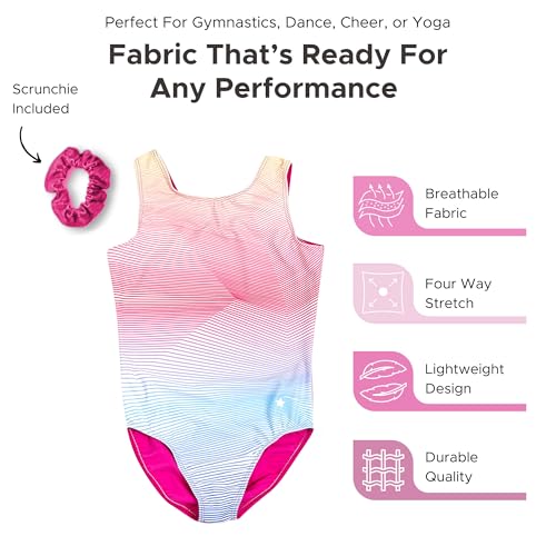 Image of Destira Girl's Linear Grade Perfect Tank Gymnastics Leotard