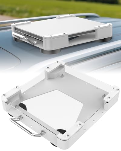 Starlink Mini Magnetic Roof Car Mount, Aluminum Frame with 3.5mm Acrylic Shield, Strong Magnetic Hold, Quick Install, Weatherproof, Hail & UV Resistant, Portable for RV, Camper Van, SUV, Boat – Silver