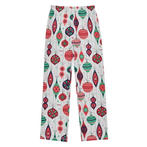 Boys' Pants Christmas Xmas Ornaments Long Bottoms Jogger Pants Elastic Waist Trousers with Pockets S-XL