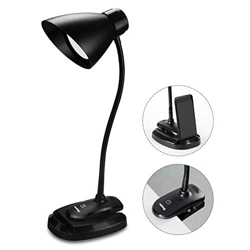 Preisvergleich Produktbild JUNING Dimmbar Led Schreibtischleuchte, 3-Stufen Helligkeit, Tragbare Tischlampe, Buchlampe, Computer Schreibtischlampe, Touch Control USB Klapptischlampe