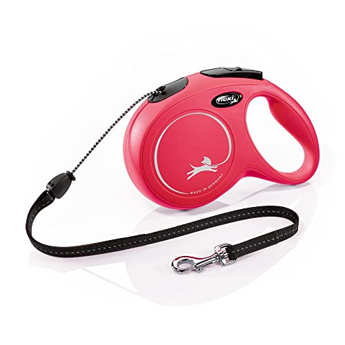 FLEXI New Classic Laisse avec Cordon pour Chien Rouge 8 m Taille M