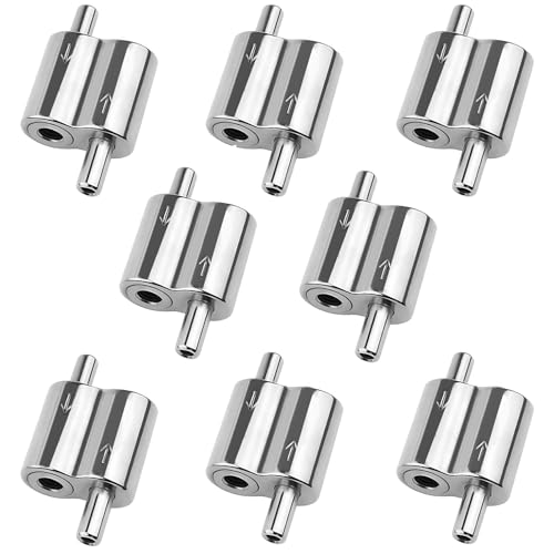 8PCS 1/16 Inches M3 Stainless Steel Wire Rope Cable Clip Clamp, Two-Way Cable Clamp for 1/16In Diameter Wire Cable, Wire Rope Clamps for Picture Hanging, Flags, Christmas String Light