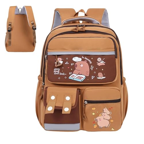 Sac à dos Capybara mignon et étanche pour élève de l'école