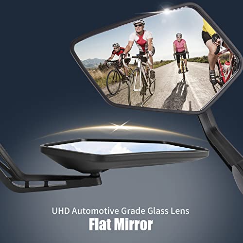 New Bar End Bike Mirror, Aplstow Hd Automotive Grade Glass Lens E-Bike Mirrors, Scratch Resistant, Safe Bicycle Rearview Mirrors (A Pair) #TOP1