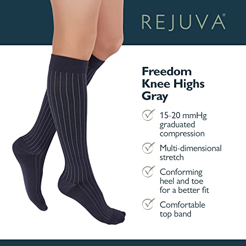 Image of Rejuva Freedom 15-20 mmHg Knee High Compression Socks Men & Women Long Socks