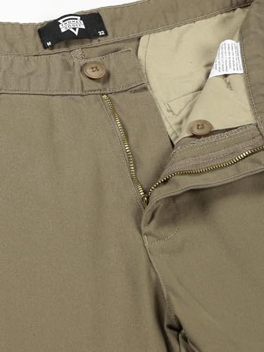 Image of Thomas Scott Men's | Solid | Light Weight | Breathable Fabric | 4 Pockets | Mid Rise | Slim Fit | 100% Cotton | Button Waist | Chino Trouser | Pants