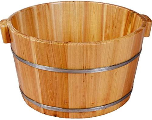 Spa de pies en barril de madera maciza natural