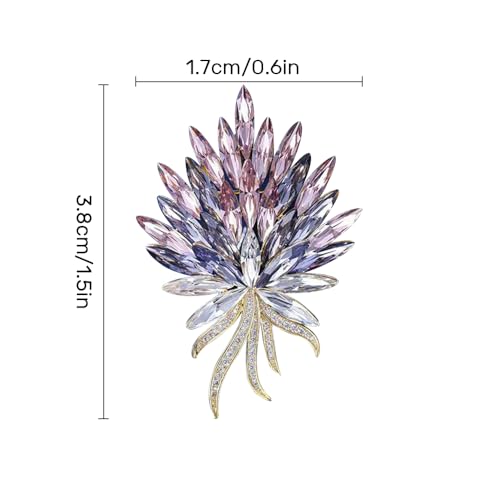 Image of Dainty Brooch Pin for Women, Rhinestone Scarf Shawl Costume Brooches and Pins Flower Boutonniere Hat Bag Suit Dress Accessories Pearl Brooches Lapel Pins