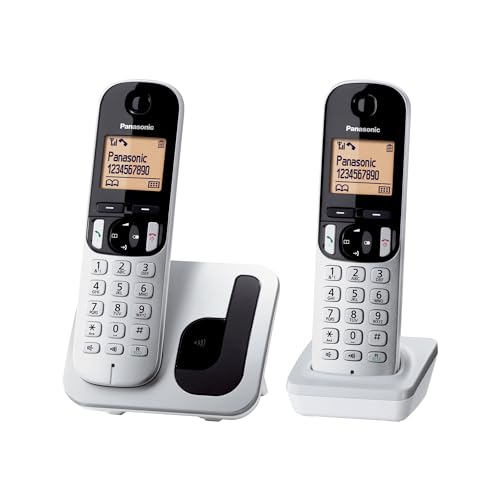 Panasonic KX-TGC212SPS Teléfono Fijo Inalámbrico Duo Digital (LCD 1,6', DECT, Agenda, Alarma,...