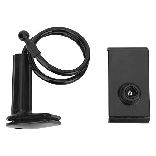 Guitar Phone Holder, Guitar Phone Holder Clip, Universal Plastic Metal Guitar Phone Holder Musical Instrument Accessories 80mm with Screw Lock and Non-slip Pad(black)