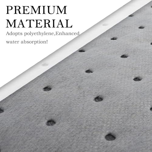 Image of 10PCS Oil Absorbent Pads 13 * 10.1 inch,Powerful Polypropylene Oil Spill Mat Absorbs Soaks Coolant /Oil /Grease /Water-Based Fluids,Universal Reusable Oil Drain Splash Pad Car Accessories