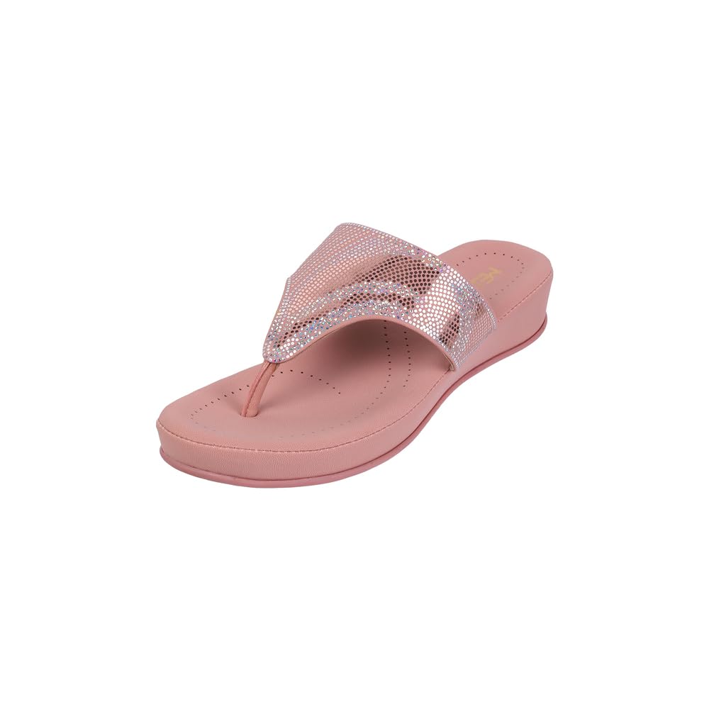 Metro Women Peach Thong Wedge Heel Comfort/Fashion Slip-on Sandal UK/8 EU/41 (44-155) (B0D5YYSJWV) Amazon Price History, Amazon Price Tracker
