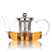 Tea Pot 800ml/28oz, Heat Resistant Glass Teapot with Removable Infuser, Loose Leaf Tea Pots, Microwavable and Stovetop Safe