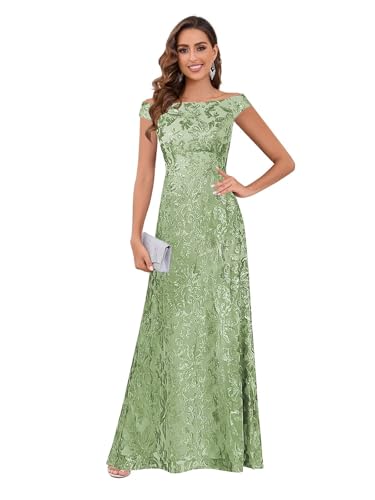 Mother of The Bride Dresses for Women Mermaid Off The Shoulder Sparkly Evening Formal Dress4