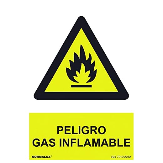Normaluz RD30021 - Señal Peligro Gas Inflamable PVC Glasspack 0,7 mm 21x30 cm