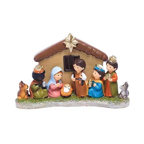 Maisons lumineuses de Noël en résine solide pour éviter la casse