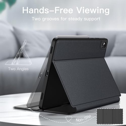 Image of JETech Cover Case for Samsung Galaxy Tab S11 with S Pen Holder, Slim Folio Stand Protective Tablet Cover, Multi-Angle Viewing, Auto Sleep /Wake (Black)