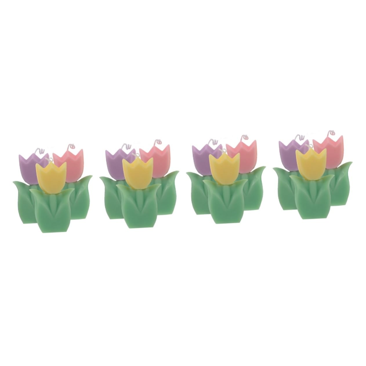 Amosfun 4 Sätze Tulpenkerze Gefälschte Dosen Dekorative Aromatherapie Duftende Lavendelkerzen In Form Von Lebensmittelwachs Teelichtgläser Kerzenform Dekoration Mini 3 Stück * 4