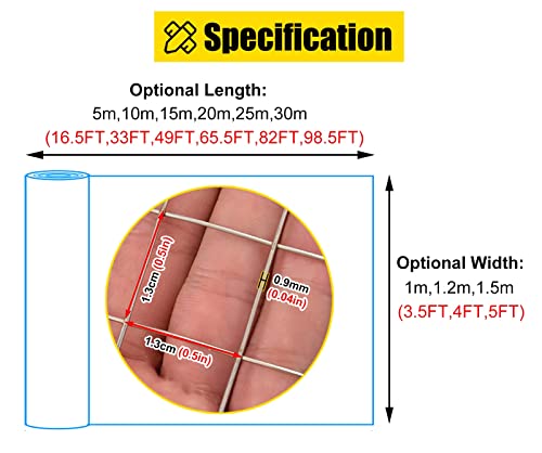 Yesyzx Zaun Metallhaustierzäune Rollen, Sicherheits-Tierbarriere/Katzen-Hunde-Schutznetz, für Kleinen Garten/Hühnerstall… – Bild 6