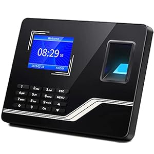 Vingerafdruk aanwezigheidsmachine, biometrische vingerafdrukwachtwoord aanwezigheid machine werknemer teken in recorder…