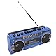 Kassetten Boombox, Retro Blueooth Boombox mit USB, SD und 3,5 Mm AUX Eingang, AM FM SW Kassettenspieler und Recorder (Blue)