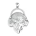 Produktbild Premium Bling - 925 Sterling Silber SKULL DJ Anhänger
