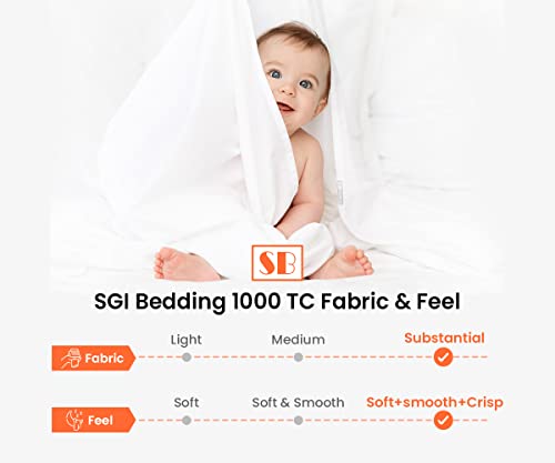 Sgi 1000 Tc 100% Egyptian Cotton Bed Sheets, Luxurious Soft For Premium Hotel Quality 4Pc Sheet Set - 1 Fitted Sheet, 1 Flat Sheet & 2 Pillowcase 15" Inch Deep Pocket (King, Dark Grey Solid) #TOP5