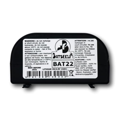 BATSÉCUR - Batteria Allarme BAT22 Compatibile BATLi22 DAITEM HAGER - 2 x 3.6V 13Ah Li-SOCl2