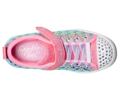Baskets Twinkle Sparks Skechers rose multi pour petite fille